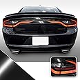 Tail Light Accent Blackout Precut Vinyl Wrap Overlay Kit V2 Compatible with Dodge Charger 2015 2016 2017 2018 2019 2020 - Gloss Black