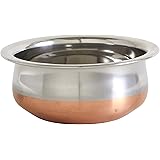 IMUSA USA 7" SS w/Copper SA-10103 South Asian 7" Stainless Steel Handi with Beautiful Bottom, 7"