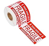 3 x 2 Inch Fragile Stickers Handle with Care This