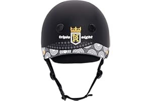 Triple Eight Deep Cover Helmet - Ideal for Skateboarding, Bicycling, BMX, and Roller Skating