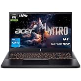 acer Nitro V Gaming Laptop, 15.6" FHD (1080P) Display, 165Hz, Intel i5-13420H, NVIDIA GeForce RTX 4050, 16GB DDR5, 1TB SSD, Windows 11 Home, Backlit KB, Black, TWE Laptop Foldable Stand