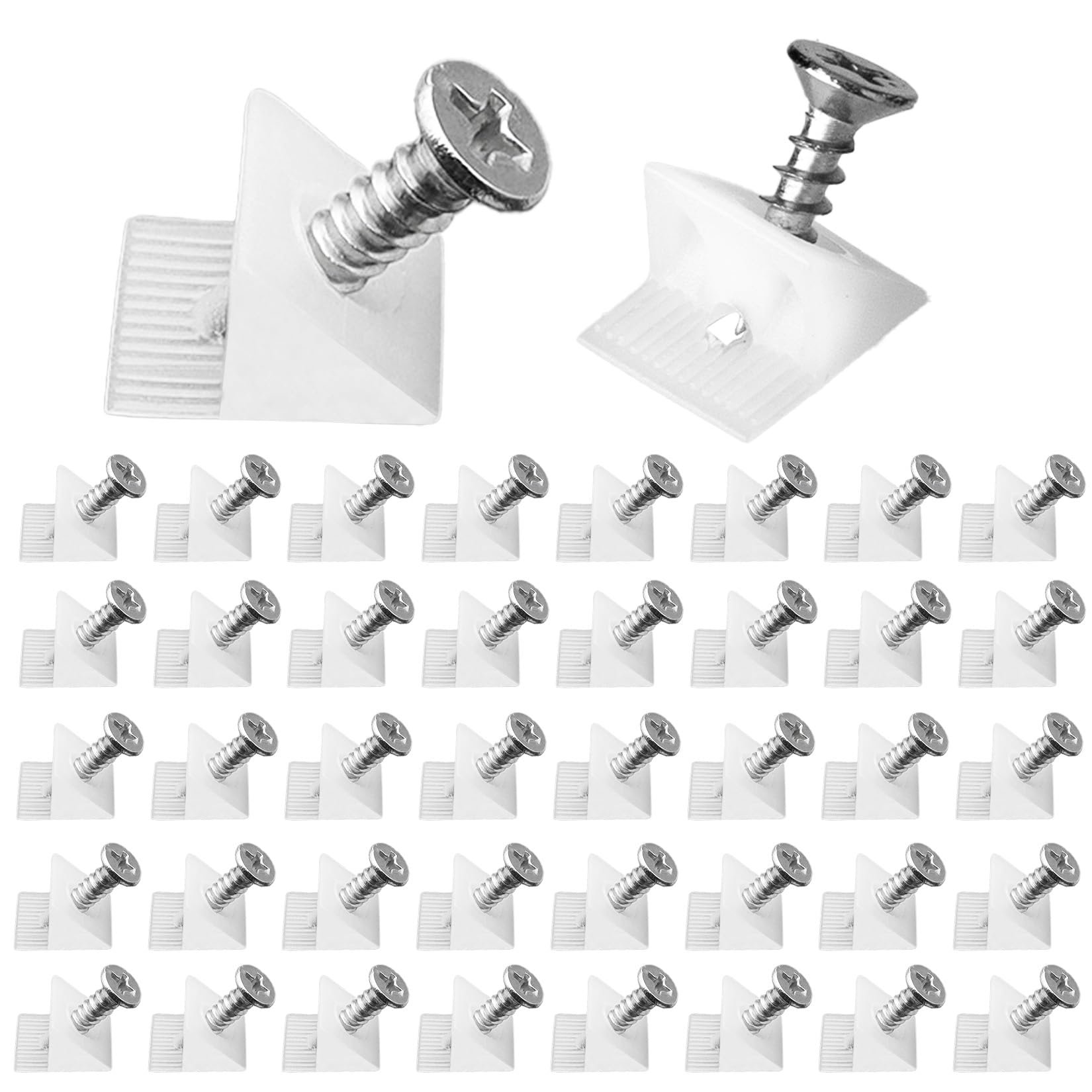 Ewwtrey 120 Pcs Drawer Repair Kit, Drawer Supports Wedges, Plastic Drawer Bottom Sagging Repair Fix Mending Wedges with Screws for Furniture Chest Sagging Drawer Bottom Repair Fixing Wedges