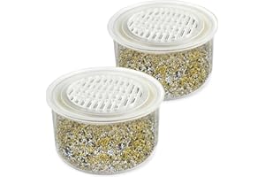 2 Pack Shower Head Filter Replacement Cartridge Compatible with All Canopy Fixed & Handheld Filtered Shower Head, For Hard Wa