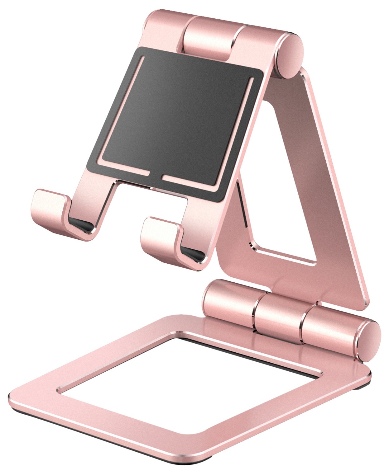 Cell Phone Stand, Adjustable Tablet Stand, Universal Dual Foldable iPhone Stand Multi Angle phone Holder for Switch, iPad,Samsung, Nexus, iPhone X, Other Tablets (4-12 inch) -Pink