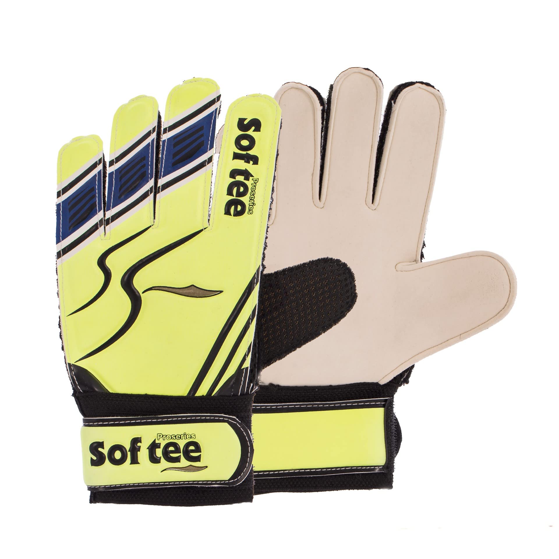Softee Equipment Pair of American Goalkeeper Gloves, Unisex, Adult, Yellow, One Size