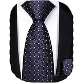 Hi-Tie Boys Ties Self Tie Silk Striped Kids Necktie and Pocket Square Set Paisley Boys Tie for Age 8-11 Wedding