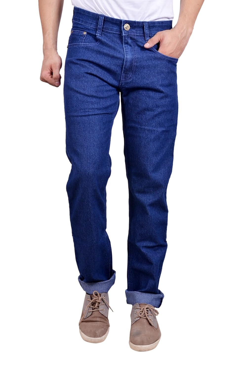 studio nexx men's dark blue regular fit jeans