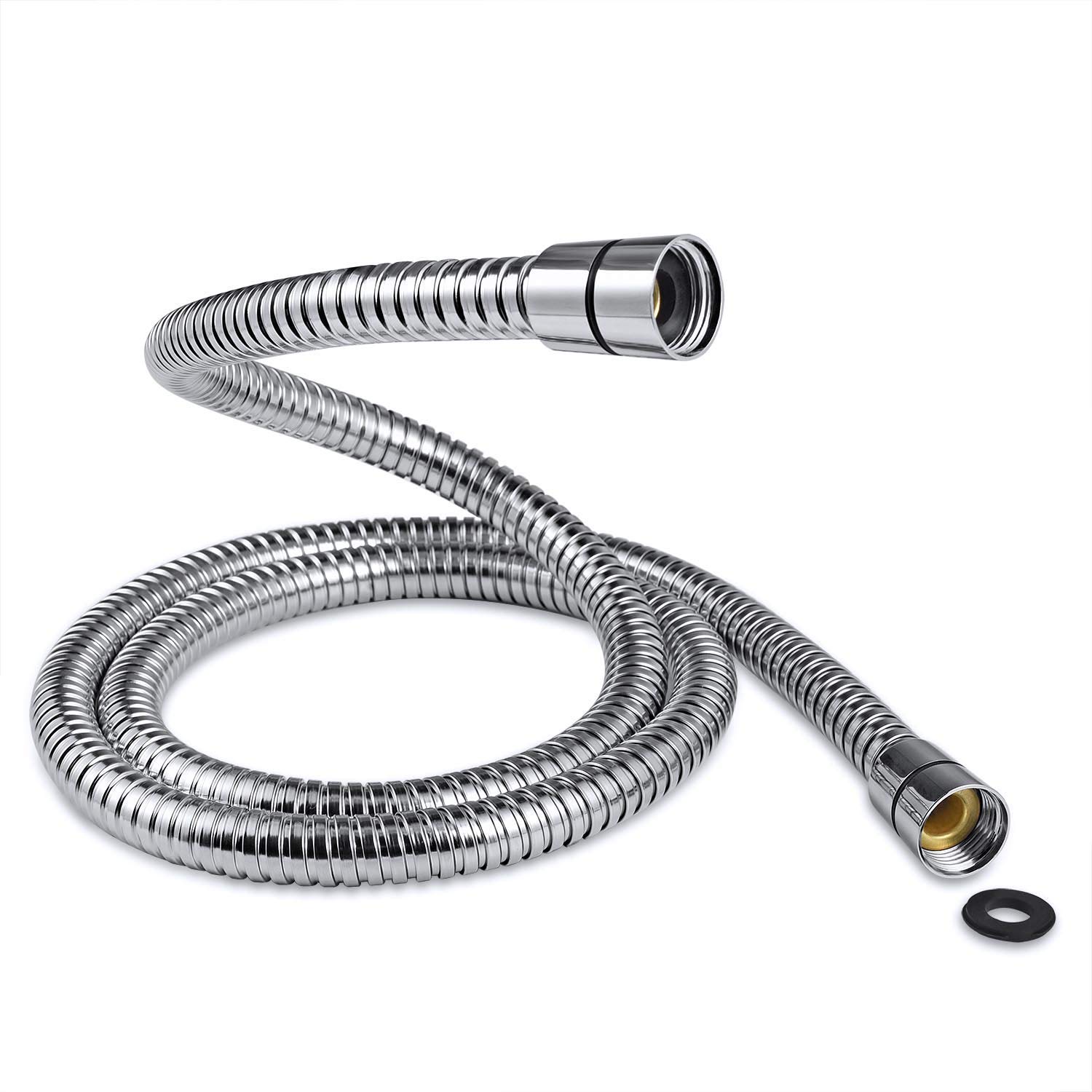 Shower Hose 1.75m - SAMODRA 10mm Large Bore Stainless Steel Shower Hose Replacement Leakproof & Anti-Kink, Chrome