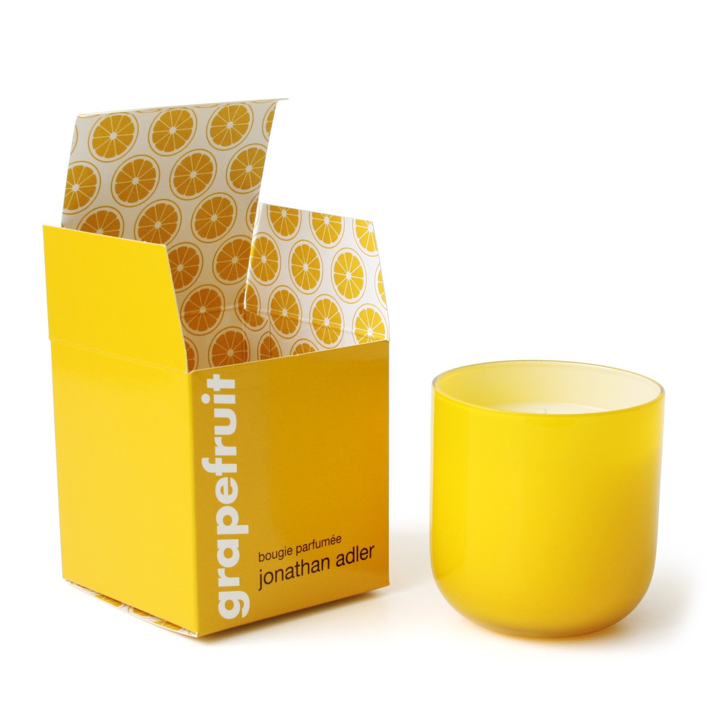 Photo 1 of Jonathan Adler Pop Grapefruit Scented Candle, Yellow, 3.25"W x 3.5"H, 1 Count