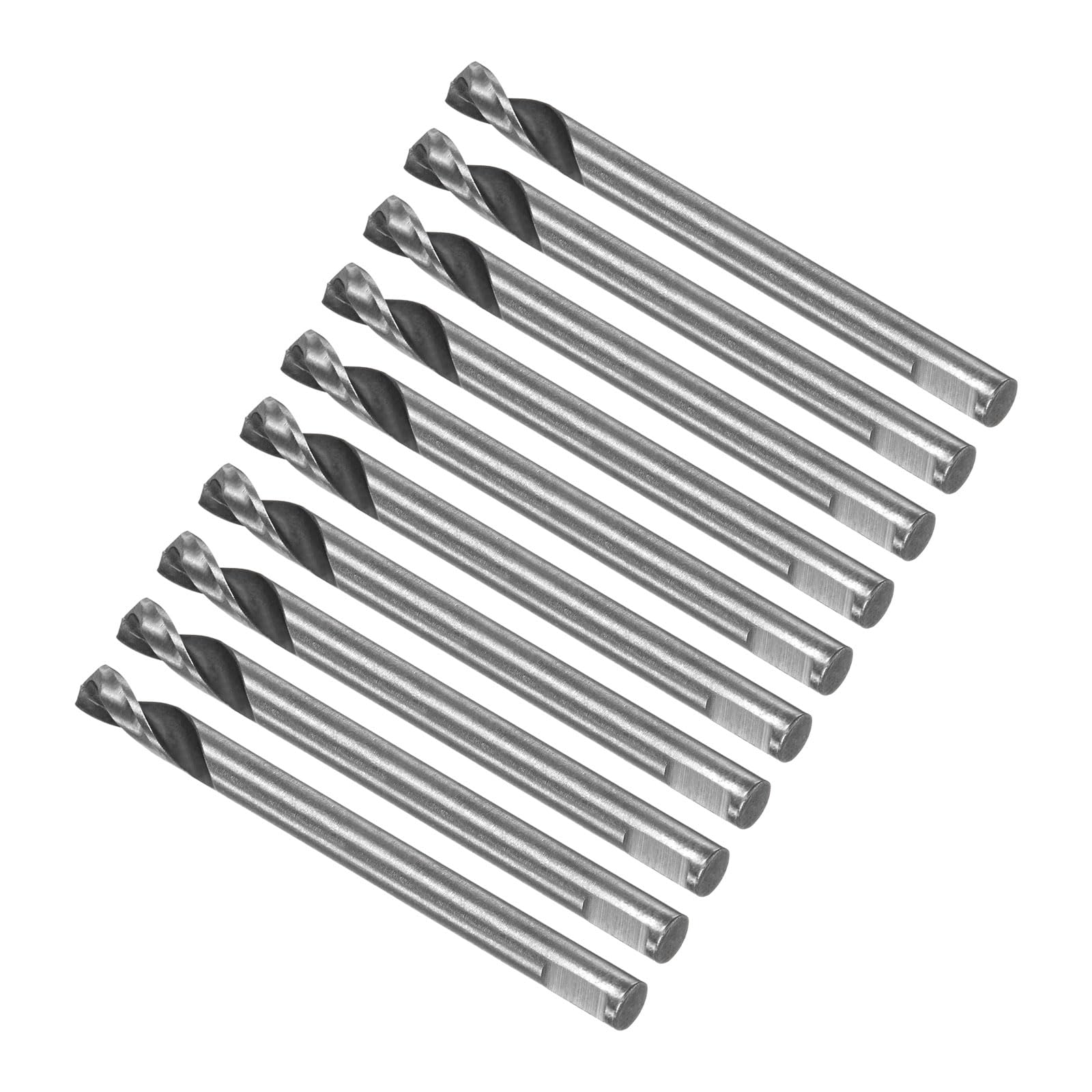 CoCud Extra Long 6542 High Speed Steel Twist Drill Bits, 6mm Dia 80mm Length, Black Oxide Straight Twist Jobber Drill Bit - (Applications: for Metal Woodwork Aluminum) - 10Pieces