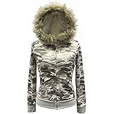 YISHATIER Y2K Fur Collar Hoodies for Women Zip Up Oversized Jacket Streetwear Crop Top Grunge Hoodies