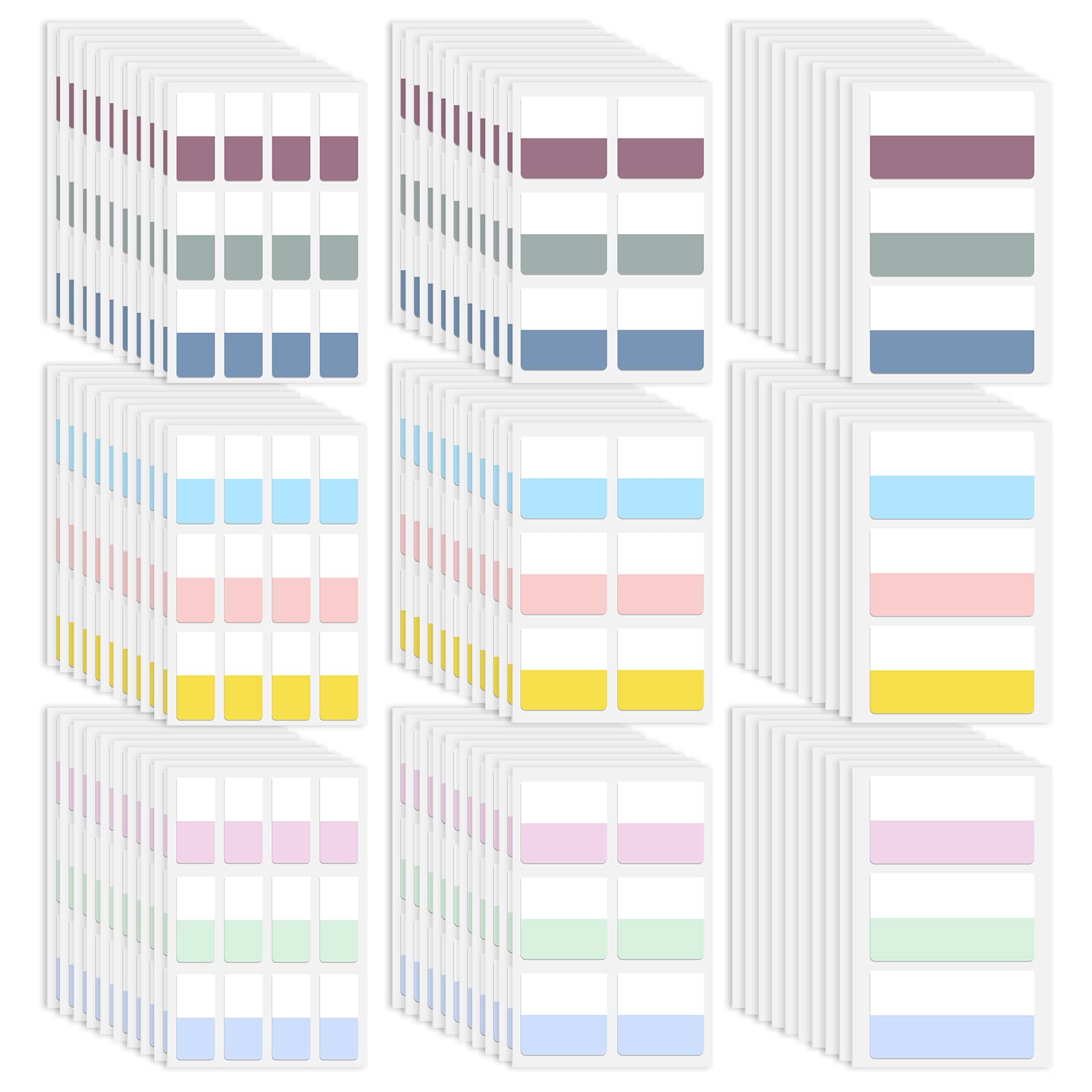 Vicloon Index Tabs Sticky Notes Flags, 630 Pcs Index Flags Page Makers Multicolor File Tabs Flags for Labeling and Organizing Documents School Office (Three Sizes) — image 1
