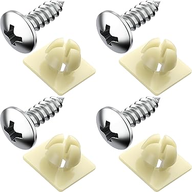 Tornillos Para Matrículas Universales - Juego De Sujetadores Resistentes Al Clima, Compatibles Con M6, Ideales Para Coches, Camiones Y Pickups