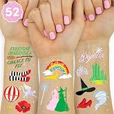xo, Fetti 52 Witch Temporary Tattoos Iridescent | Kids Party Wizard Favors | Foil Pcs, Birthday, Witch Accessory, Favor, Cute Musical DIY Activity