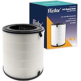 Flintar LV-H133 Replacement Filter, Made in Taiwan, Compatible with LEVOIT LV-H133 Tower Air Purifier, H13 Grade Filtration & Activated Carbon Filter Set, Part Number LV-H133-RF