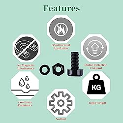 Pzsmocn 300 Pieces/100 Sets M3*6 mm Plastic Black