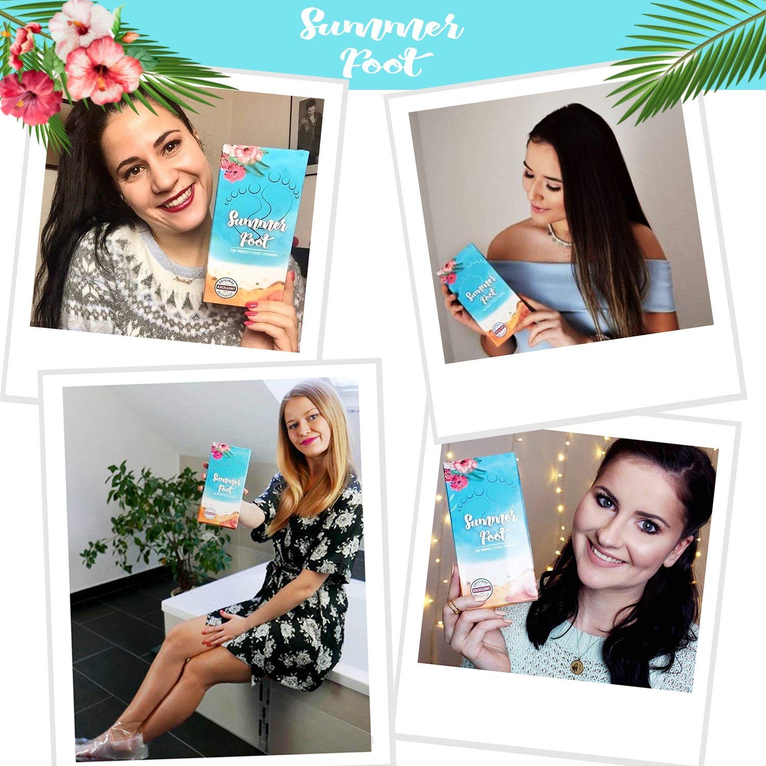 Summer Foot Premium Foot Mask for Baby Soft Feet | Exfoliating Foot Peel & Callus Remover for Feet - Repair rough heels with 1 pair with one-time treatment: Beauty