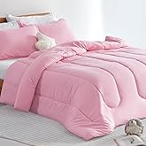 SLEEP ZONE Kids Pink Bedding Comforter Set Full/Queen Size - Super Soft & Cute Printed 3-Piece Comforter Set All Seasons for Girls, Fade Resistant, Machine Washable, Ballet Pink