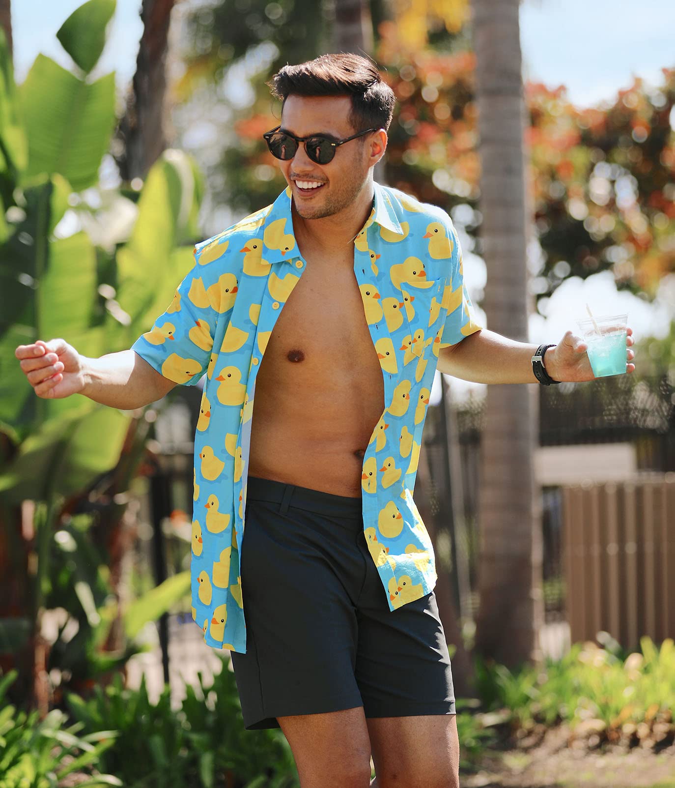 Tipsy Elves Hawaiian Shirts for Men - Casual Beach & Summer Party Shirts for Men - Stretch Fabric with Modern Fit