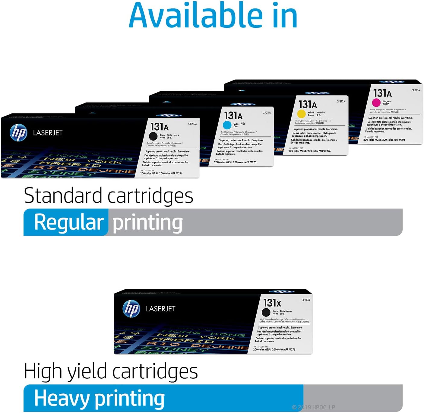 HP U0SL1AM 131A Original LaserJet Toner Cartridges, Cyan/Magenta/Yellow, Multipack, Cyan, Magenta and Yellow, Multi Pack - Image 3