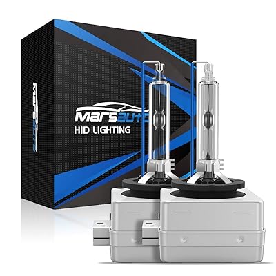 Marsauto D1S Xenon HID Headlights Bulb 2 Pack Diamond White 6000K 35W Super Bright Direct Replacement Bulb with Gloves