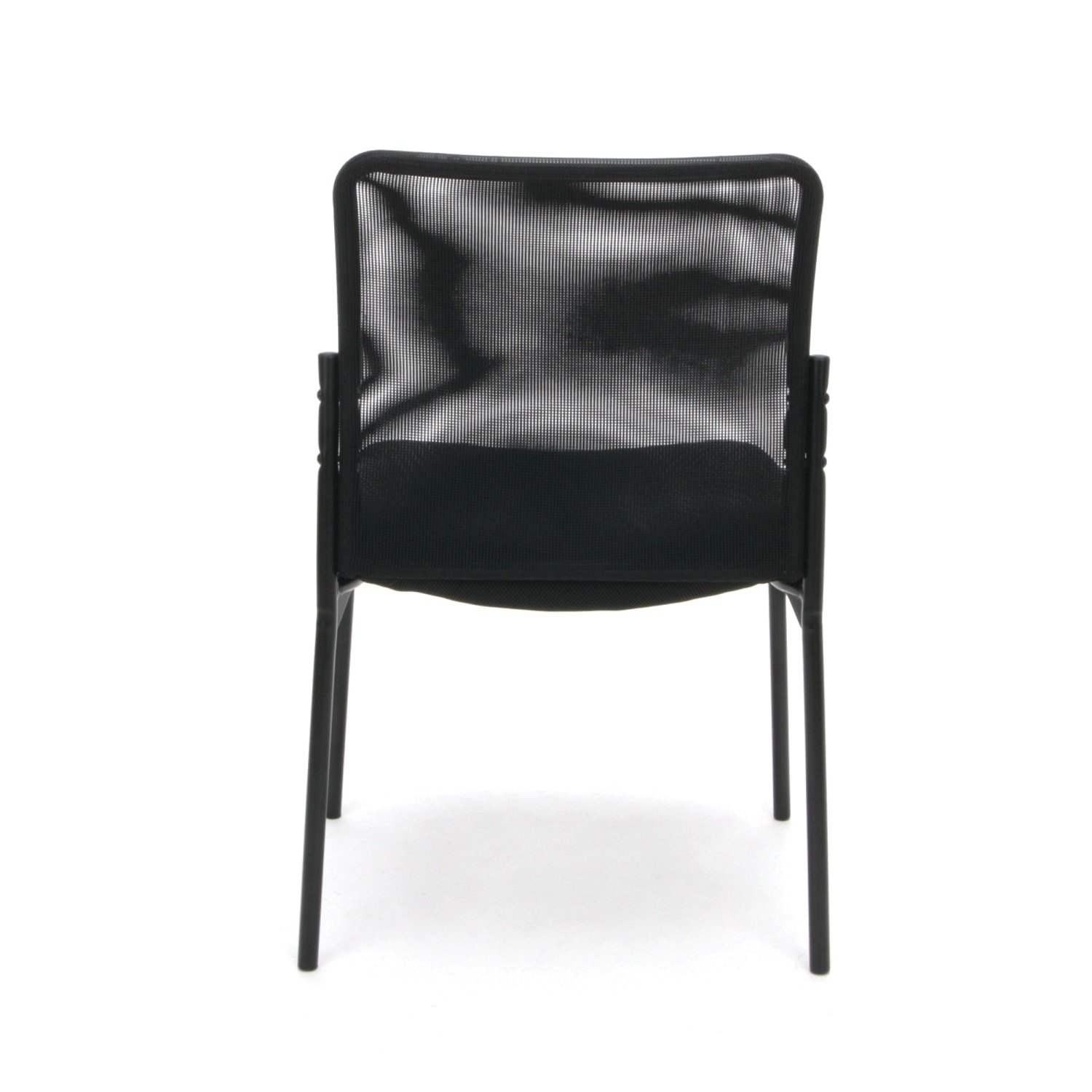 OFM ESS Collection Mesh Back Upholstered Armless Side Chair, in Black (ESS-8000): Furniture & Decor
