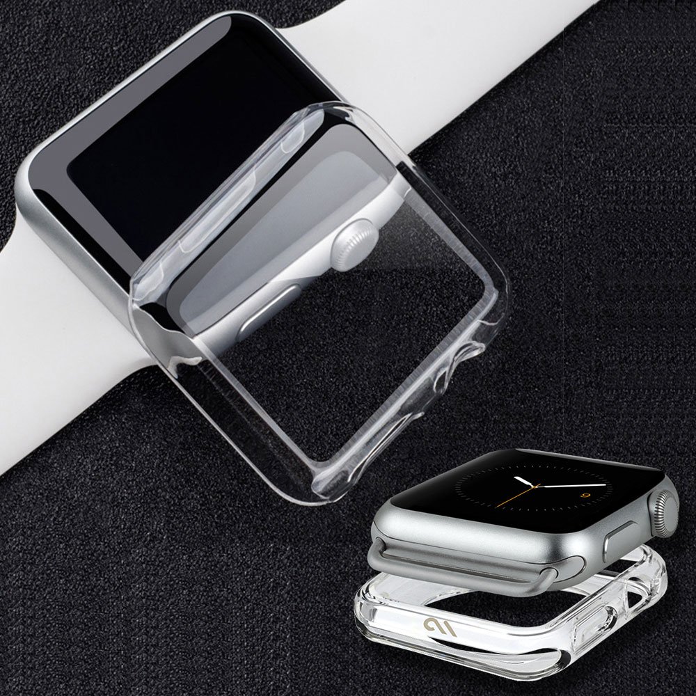 Apple Watch 38mm Screen Protector - Ultra Slim Clear PC Flexible Lightweight Case Protective Bumper Cover for Apple iWatch Series 2 & Series 3 - High Transparency Full Cover for Apple Watch 2017