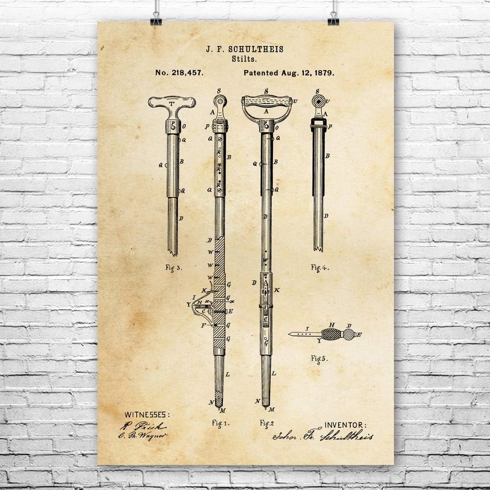 Walking Stilts Poster Print, Stilt Walker, Entertainer Gift, Street Festival, Circus Performer, Carnival Parade