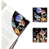 2 Pack Mushroom Leather Book Corner Bookmark, Durable Handmade Reading Accessories - Gifts for Readers, Women, Men, Teachers, Students