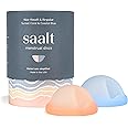 Saalt Menstrual Disc Duo - Soft, Flexible, Reusable Medical-Grade Silicone, Wear 12 Hours, Removal Notch Duo, Includes Both Sizes, Menstrual Cup | Tampon Alternative, Made in USA, Lasts 10 Years