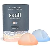 Saalt Menstrual Disc Duo – Reusable Period Disc for 12-Hour Protection – BPA & Latex Free – Easy Removal – Soft, Flexible, and Comfortable