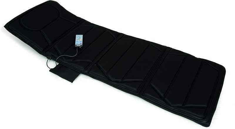 Jocca - Colchão Massageador com 10 Motores, 4 Zonas de Massagem, Terapia Térmica, 5 Modos, Intensidade Ajustável, 174x60 cm