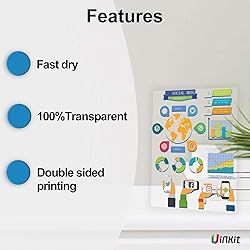 Uinkit 11x17 Laser Transparency Film OHP 50 Pack