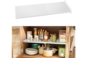 SOFRON Adjustable Closet Shelves Organizers, Adjustable RV Cabinet Rack, Lightweight Aluminum, Storage Wardrobe Divider Shelving for Pantry Cupboard Kitchen 1 Pack