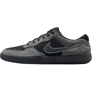 Nike SB Force 58 Skate Shoes (Black/Anthracite/Gym Red/Metallic Dark Grey)