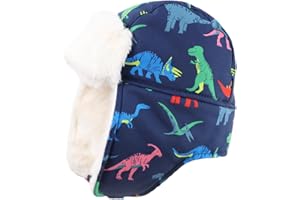 JANGANNSA Winter Baby Beanie Fleece Lined Kids Bomber Hat Earflap Warm Hat for Boys Girls