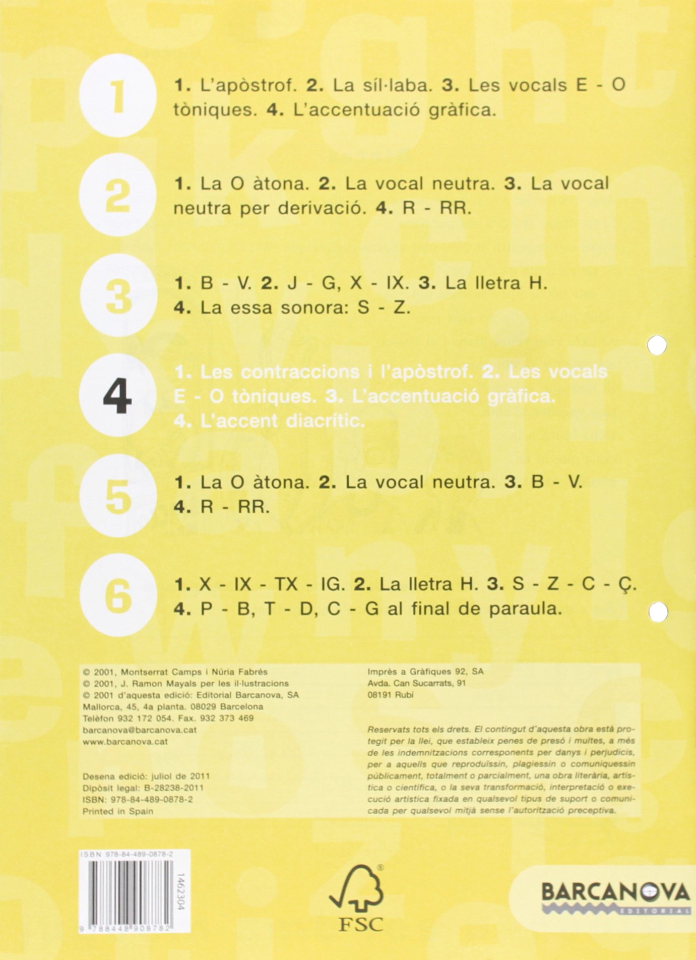Quadern D Ortografia 4 Llengua Catalana Materials Educatius Cicle Mitja Llengua Catalana Camps Mundo Montserrat Fabres Bis Nuria Mayals Marba Josep Ramon Amazon Es Libros