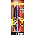 Pilot, FriXion Ball Erasable & Refillable Gel Ink Pens, Fine Point 0.7 mm, Pack of 3, Black, Blue, & Red
