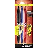PILOT FriXion Ball Erasable & Refillable Gel Ink Stick Pens, Fine Point, Black/Blue/Red Inks, 3-Pack (31557)