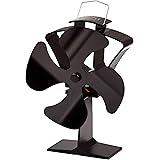Tomersun 4 Blades Heat Powered Stove Fireplace Fan for Home Wood Log Burning Fireplace Circulating Warm Air Saving Fuel Effic