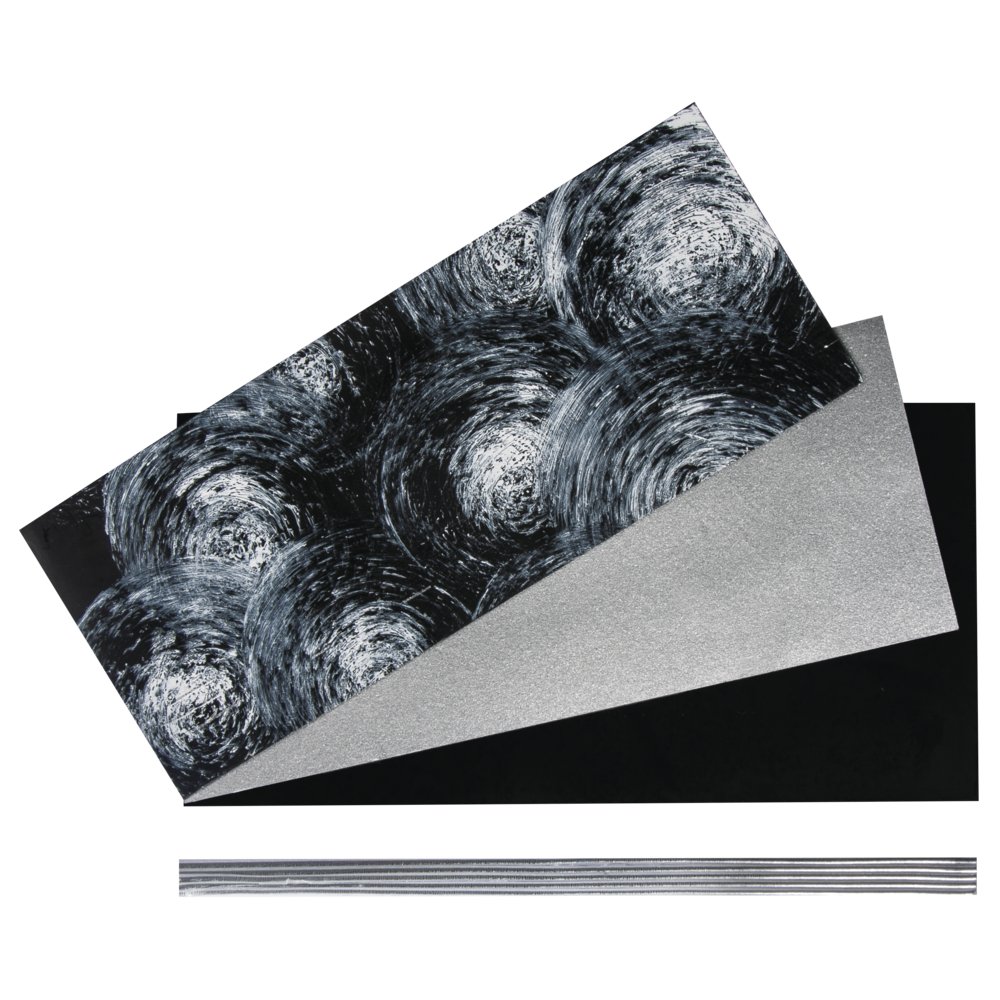 Rayher Assorted Set: Wax Mourning 2.4 x 1.3 x 0.03 cm – Individually Packed – 1 Set – Assorted – Black/Silver