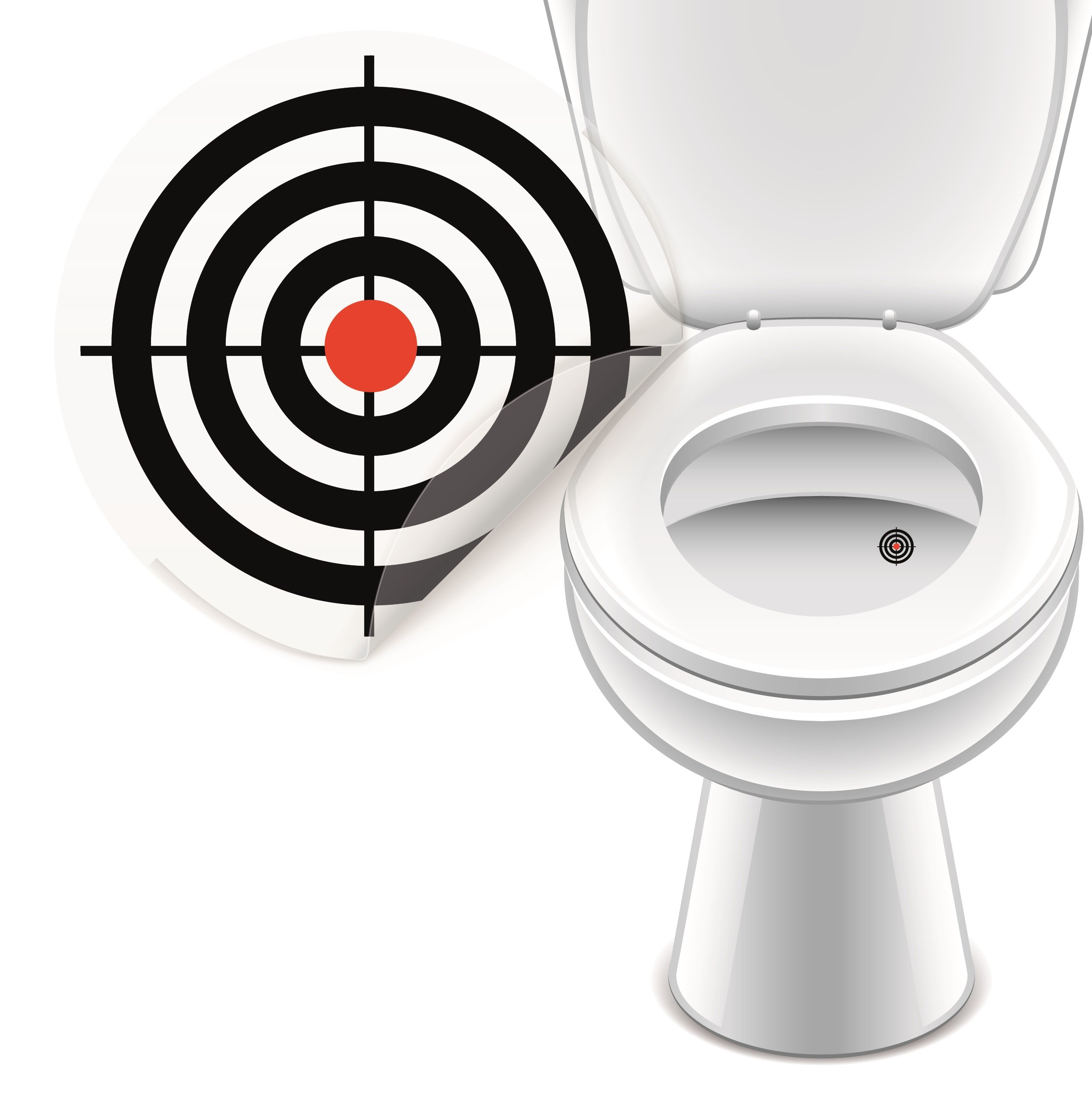 Bullseye Toilet Stickers for Catering Equipment Pub Pissior Funny Decoration - LK-Trend & Style - Pack of 10