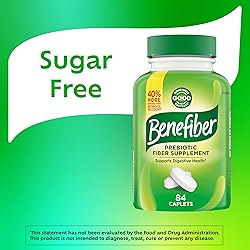 Benefiber Prebiotic Fiber Supplement Caplets, 84