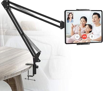 Amazon Co Jp 進化版 Cfinke タブレットスタンド 在宅勤務 アーム スマホ兼用 寝ながら 見れる アームスタンド スマホホルダー アルミ合金製 横 縱き Ipad Iphone アームスタンド ベッド用 360度自由回転 ４つの関節を採用 安定感が抜群 取付簡単 Iphone Ipad