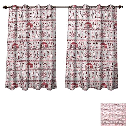 Amazon Com Rupperttextile Red And White Blackout Thermal Curtain