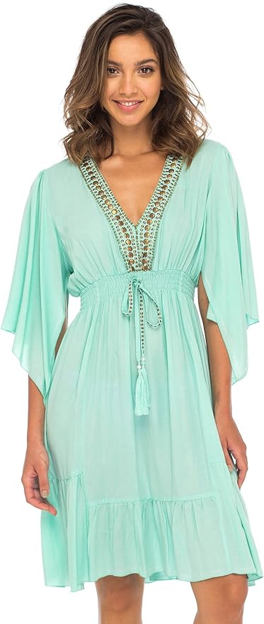 aqua blue casual dress