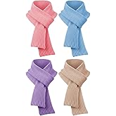 Croloose Kids Winter Warm Scarves Knit Solid Color Children Soft Neck Warmer Wrap Outdoor for Toddlers Boys Girls 5-10 Years