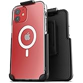 Encased Showcase Series for iPhone 12 Belt Clip Case - MagSafe Compatible Clear Cover with Holster