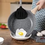 ZUOFENG Non Stick Frying Pan Set 20cm 24cm 28cm Stone Granite Coating view 2