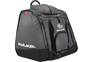 KULKEA Boot Trekker Ski Boot Backpack - Ski Boot Bag With External Helmet Sling - Durable, Spacious, Water Resistant Gear & Boot Storage